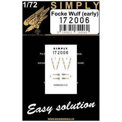 Focke-Wulf (Early) 'Simply' Edition - Relief Print Seatbelts 1/72