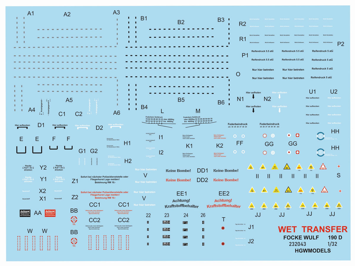 Focke-Wulf Fw-190D-9 - Stencils