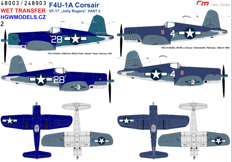 Vought F4U-1A Corsair VF-17 'Jolly Rogers' - Part 2