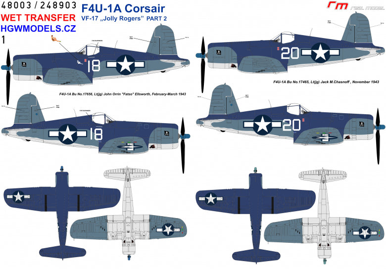 Vought F4U-1A Corsair VF-17 'Jolly Rogers' - Part 2