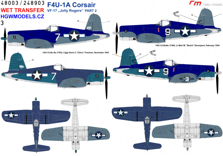Vought F4U-1A Corsair VF-17 'Jolly Rogers' - Part 2
