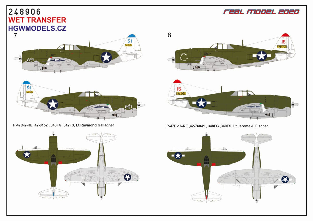 Republic P-47D Thunderbolt Razorback OVER NEW GUINEA Markings