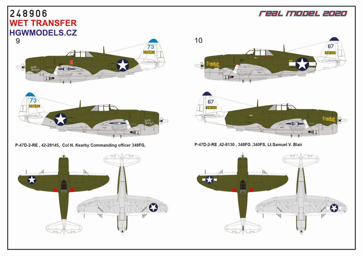 Republic P-47D Thunderbolt Razorback OVER NEW GUINEA Markings