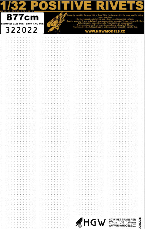 HGW Positive Rivets 1/32 - HGW322022