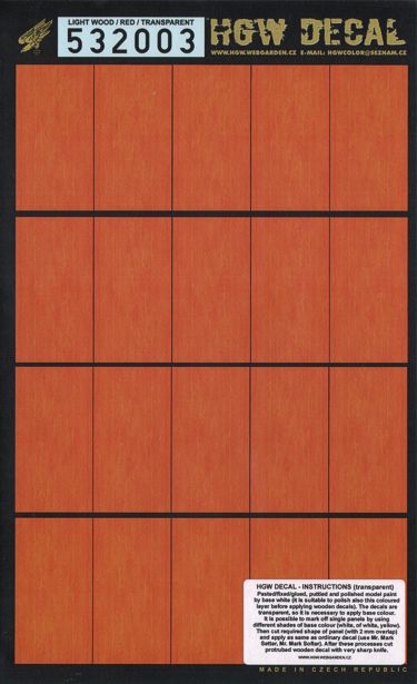 LIGHT WOOD / RED TRANSPARENT
