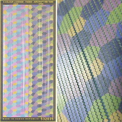 AIRCRAFT RIB TAPE - 5 COLOUR LOZENGE