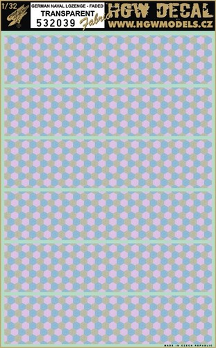 German NAVAL Lozenge - Fabric (faded) TRANSPARENT