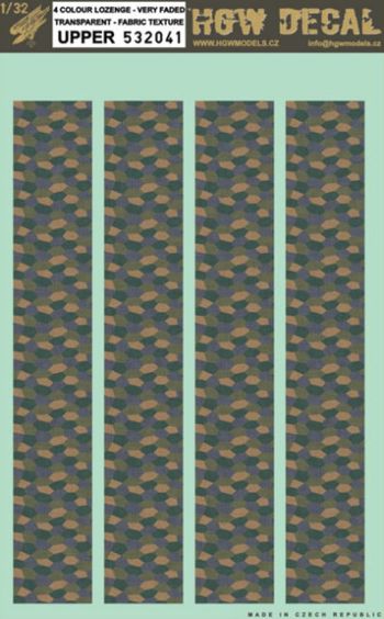 4 COLOUR LOZENGE - TRANSPARENT - FABRIC TEXTURE - UPPER