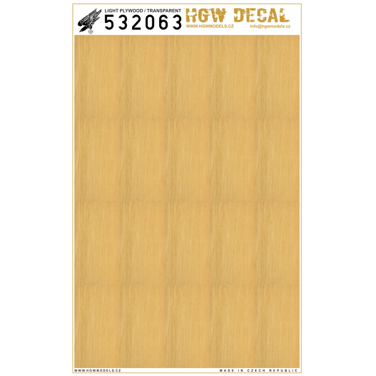 Light Plywood transparent | no grid | sheet: A4