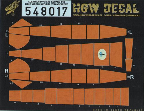 Albatros D.V/D.V.a TRANSPARENT (designed to be used with Eduard kits)