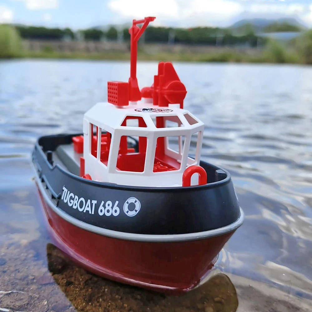 Henglong 1:72 Mini Tugboat, RTR Black (230mm) HLG3800B 1