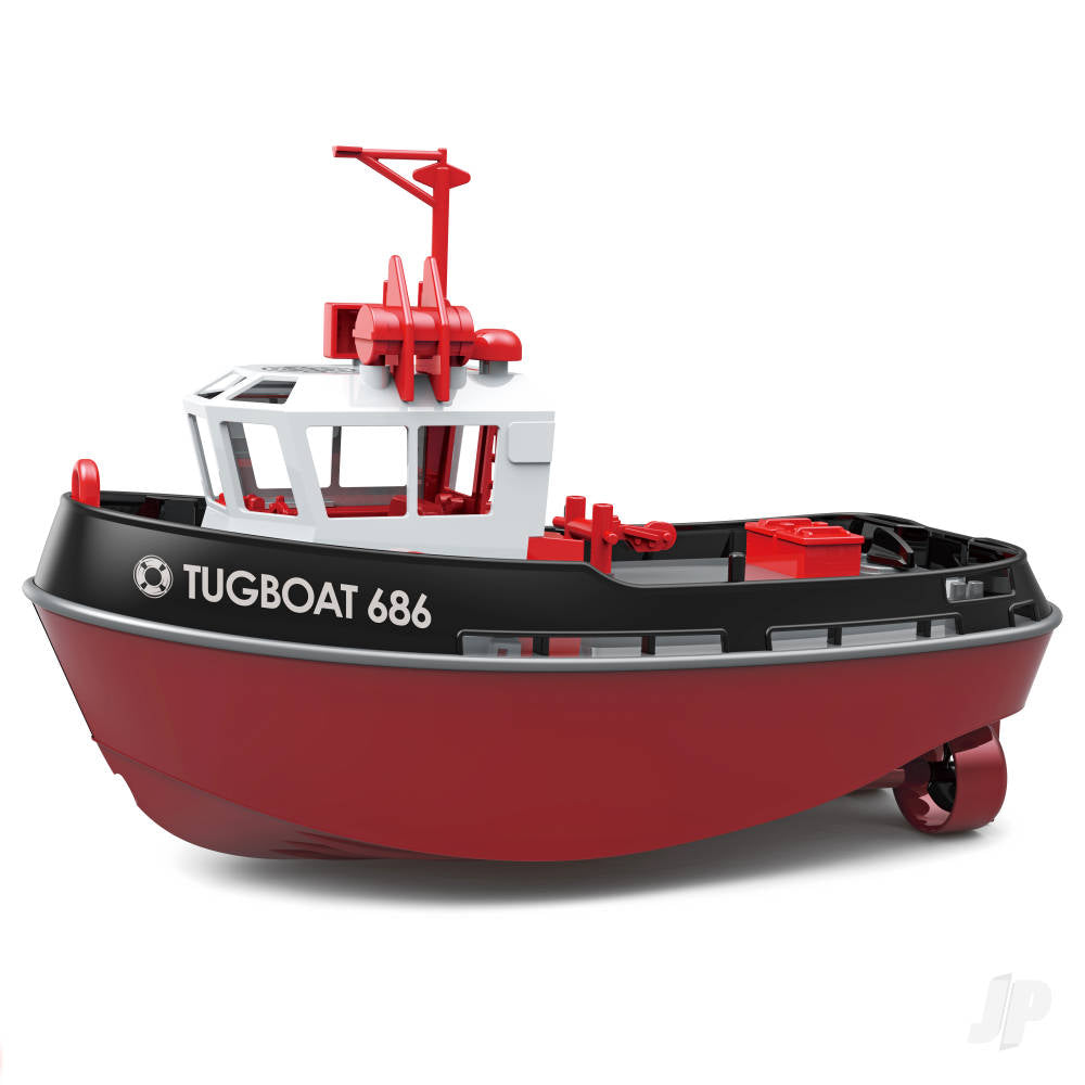 Henglong 1:72 Mini Tugboat, RTR Black (230mm) HLG3800B Main