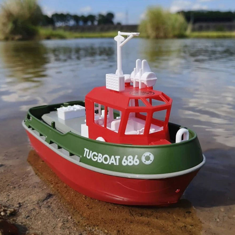 Henglong 1:72 Mini Tugboat, RTR Green (230mm) HLG3800G 1