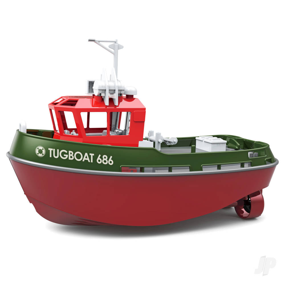 Henglong 1:72 Mini Tugboat, RTR Green (230mm) HLG3800G Main