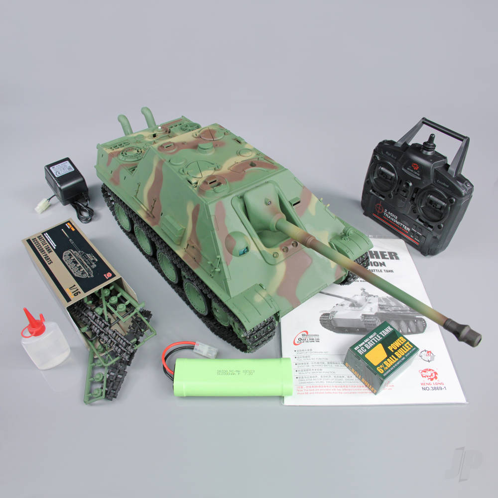 Henglong 1:16 German Jagdpanther with Infrared Battle System (2.4GHz + Sho - HLG3869-1B 2