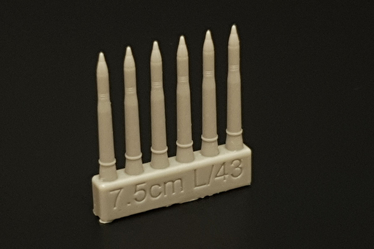 7,5cm L/43 ammo for Pz.Kpfw.IV Ausf.G/Ausf.H/Ausf.J - resin set of German tank ammunition