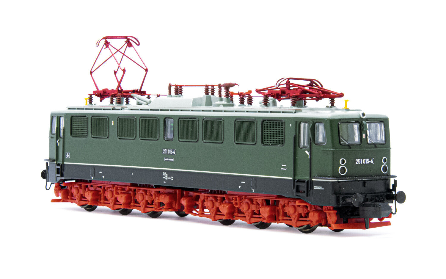 DR electric locomotive class 251 green livery with red chassis period IV