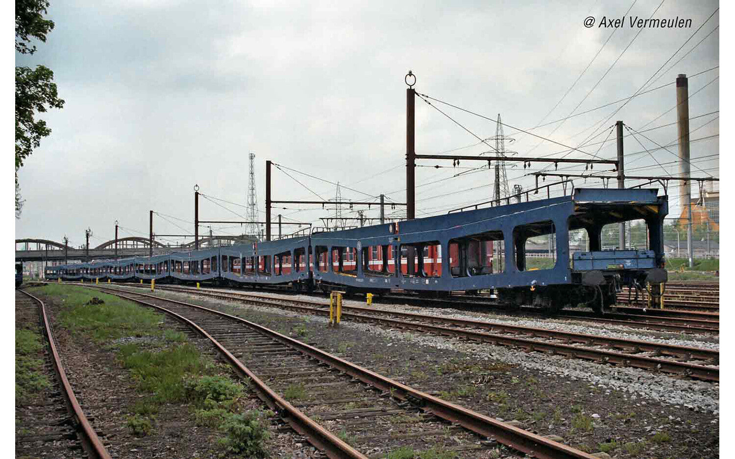 SNCB 2-unit set DD DEV 66 autotransporter blue livery