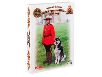 ICM RCMP Female Officer with Dog 1:16 Figures