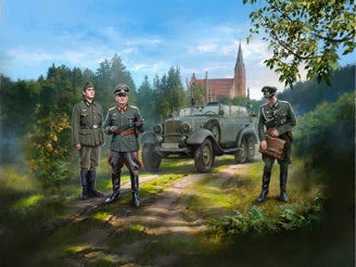 ICM Type G4 with MG 34 & German Staff Personnel 3 Figures