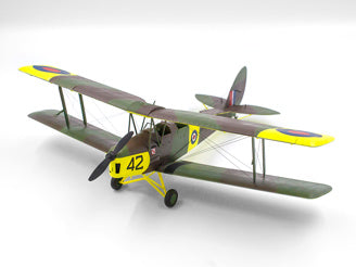 ICM DH. 82A Tiger Moth Aircraft with WWII RAF Cadets (4 Figures)