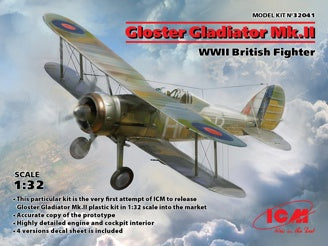 ICM Gloster Gladiator Mk.II, WWII British Fighter Plane