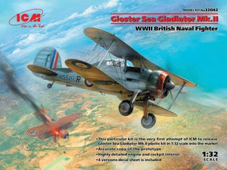 ICM Gloster Sea Gladiator Mk.II, WWII British Naval Fighter Plane