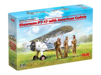 ICM Stearman PT-17 with 3 American Cadet Figures