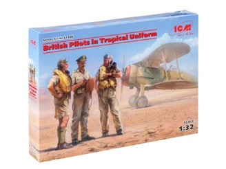 ICM British Pilots In Tropical Uniform (1939-1943) 3 Figures