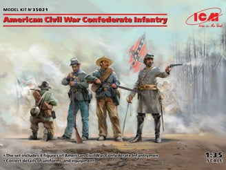 ICM American Civil War Confederate Infantry (Set #1) 4 Figures
