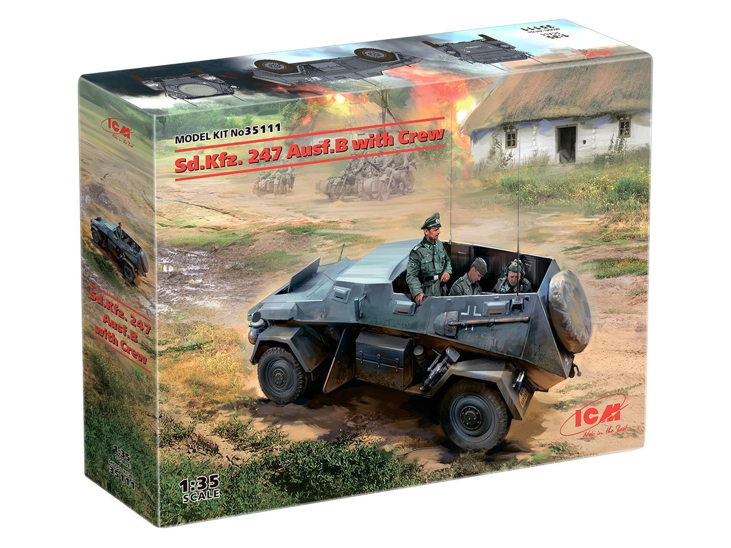 ICM 1/35 Sd.Kfz.247 Ausf B With Crew 35111 ICM35111