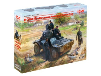 ICM P 204 (f) German Armoured Vehicle with 4 Crew Figures & Cat
