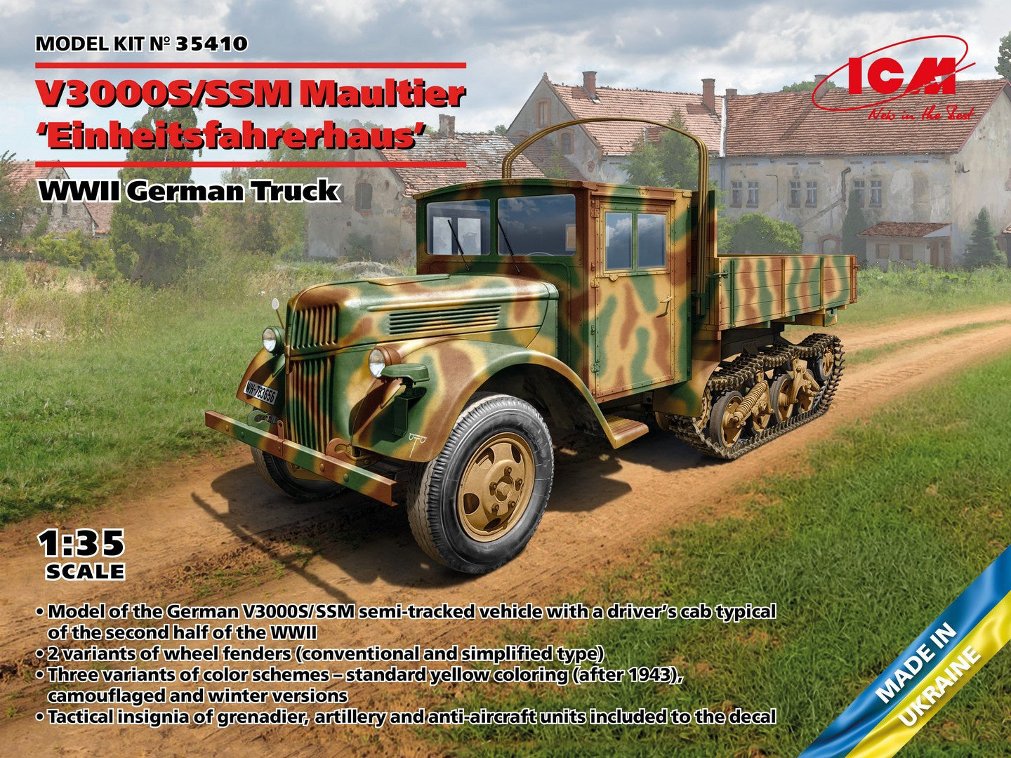 ICM 1/35 V3000S/Ssm Maultier 'Einheitsfahrerhaus' 35410 ICM35410