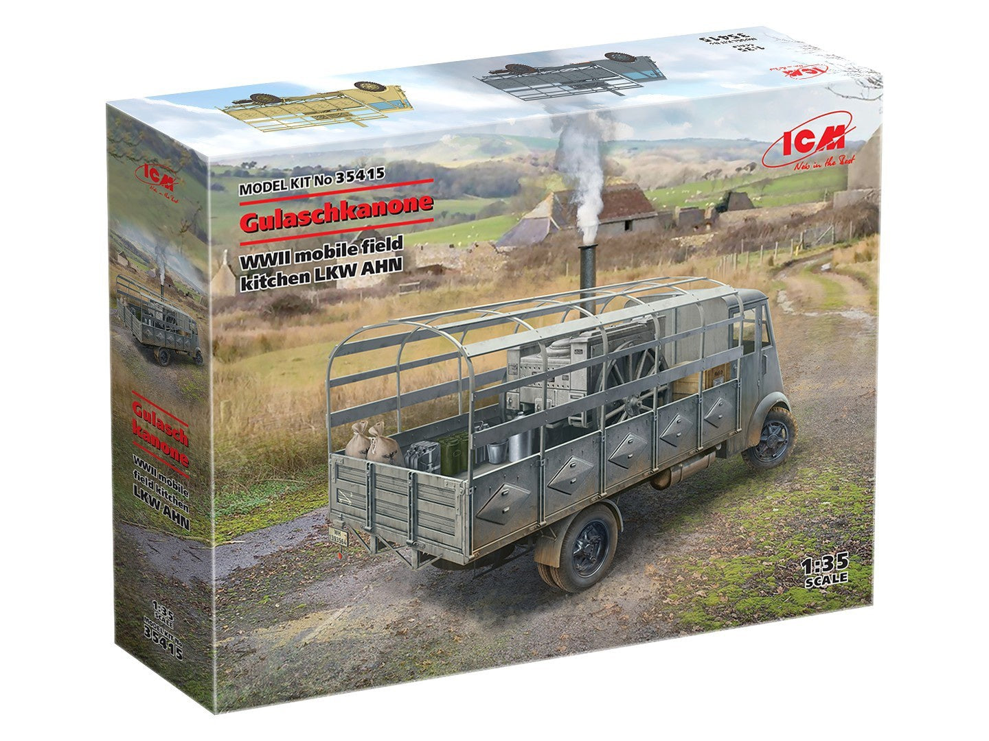 ICM 1/35 Ahn German Mobile Field Kitchen 'Gulaschkanone' 35415 ICM35415