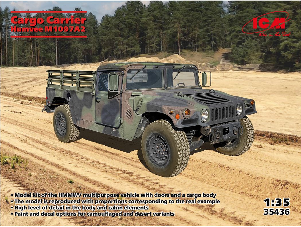 ICM 1/35 Humvee M1097A2 Cargo Carrier 35436