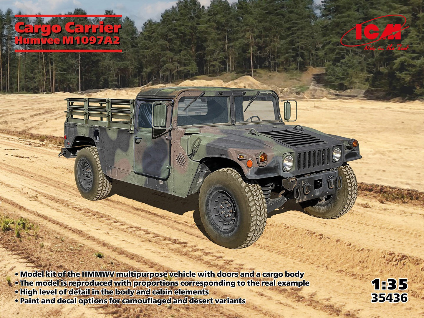 ICM 1/35 Humvee M1097A2 Cargo Carrier 35436