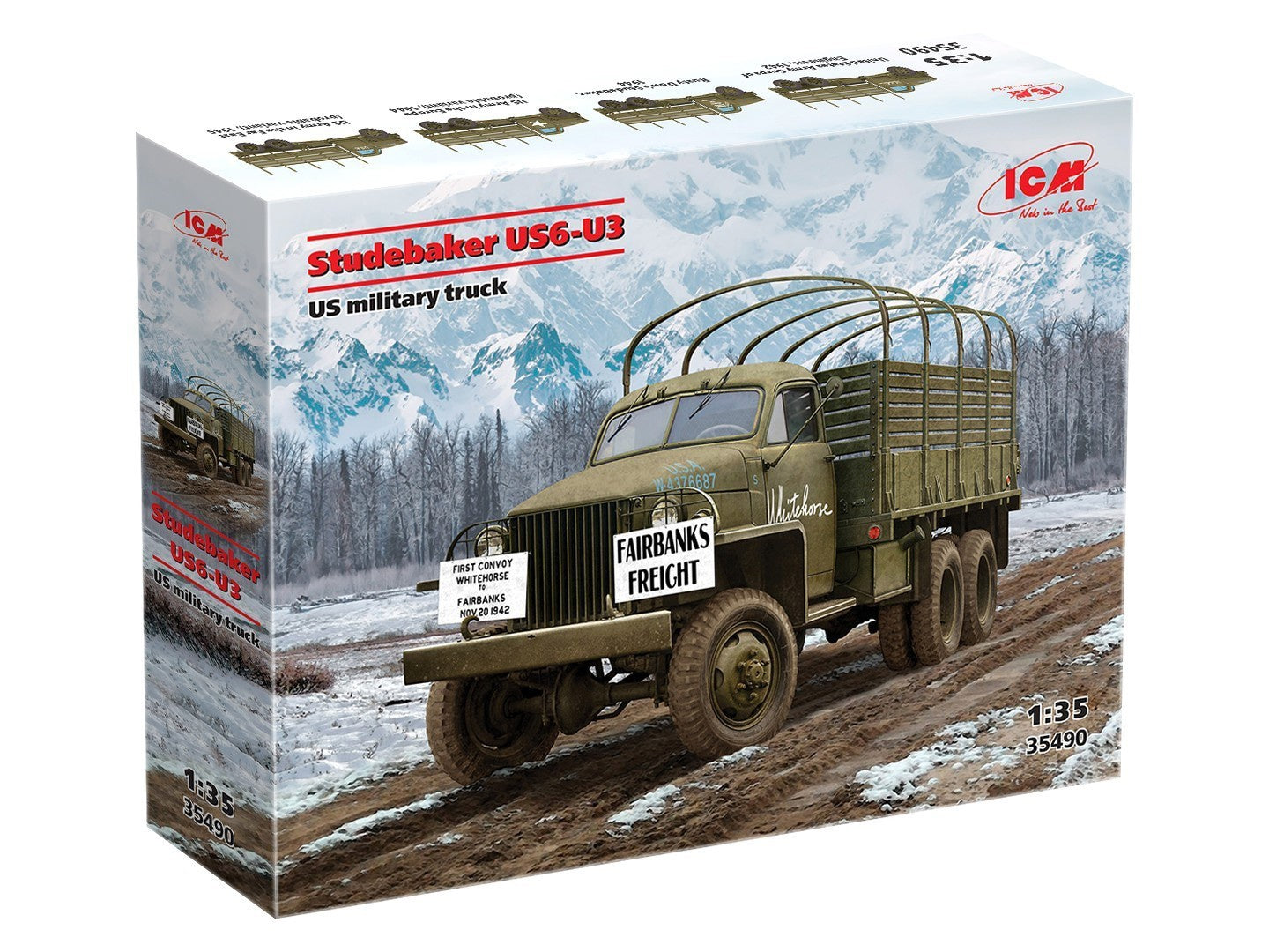 ICM 1/35 Studebaker Us6-U3 Us Military Truck 35490 ICM35490