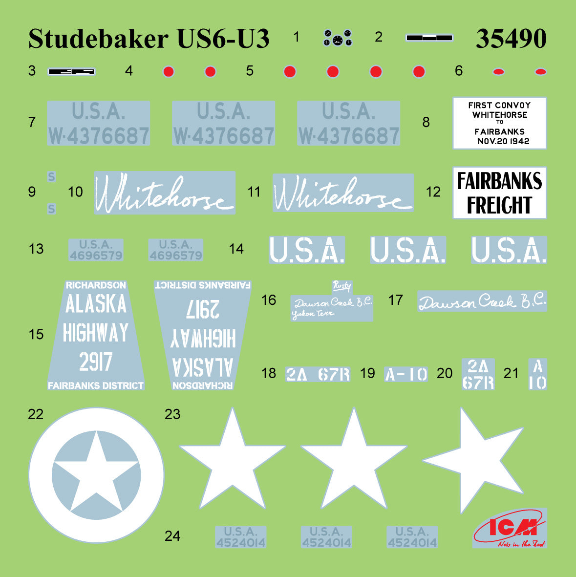 ICM 1/35 Studebaker Us6-U3 Us Military Truck 35490 ICM35490