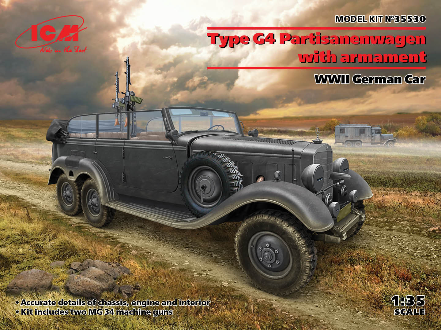 Type G4 Partisanenwagen German WWII vehicle with machine gun