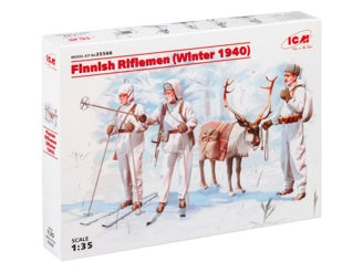 ICM Finnish Riflemen (Winter 1940) 3 Figures & Reindeer