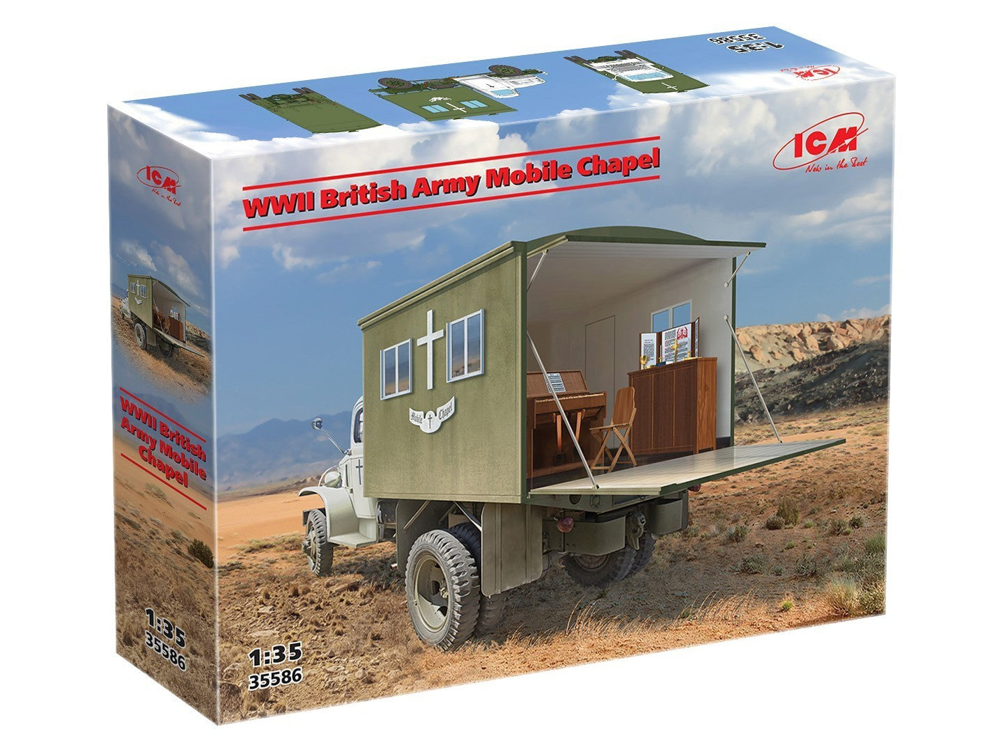 ICM 1/35 Wwii British Army Mobile Chapel 35586 ICM35586