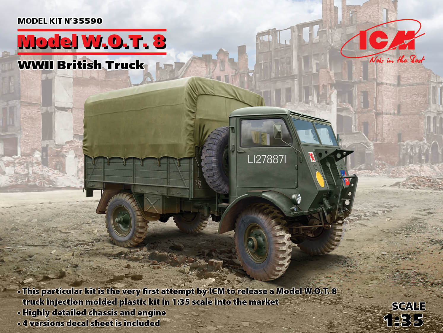 ICM 1/72 Model W.O.T. 8, WWii British Truck 35590