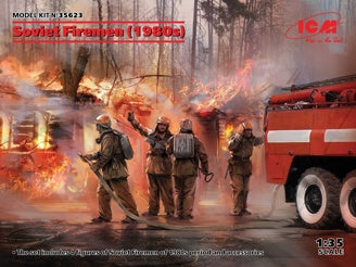 ICM Soviet Firemen (1980s) 4 Figures & Accessories