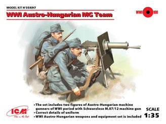 ICM WWI Austro-Hungarian MG Team 2 Figures