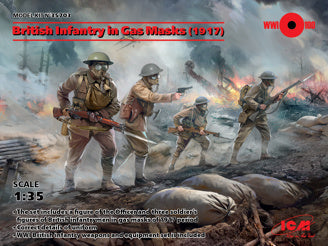 ICM British Infantry in Gas Masks (1917) 4 Figures