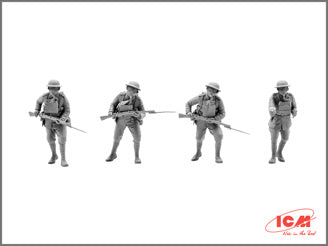 ICM British Infantry in Gas Masks (1917) 4 Figures