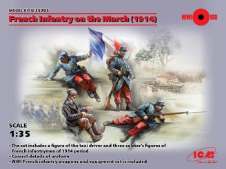 ICM French Infantry on the March (1914) 4 Figures
