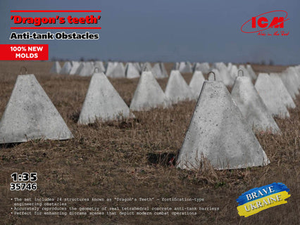 ICM ''Dragon's teeth', Аnti-tank Obstacles (100% new molds)