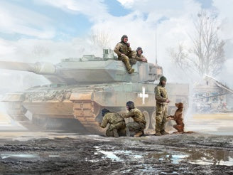 ICM Leopard 2 Crew of the Armed Forces of Ukraine (5 Figures & Dog)