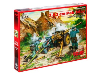 ICM 7,62 cm Pak 36(r) with 4 German Crew Figures